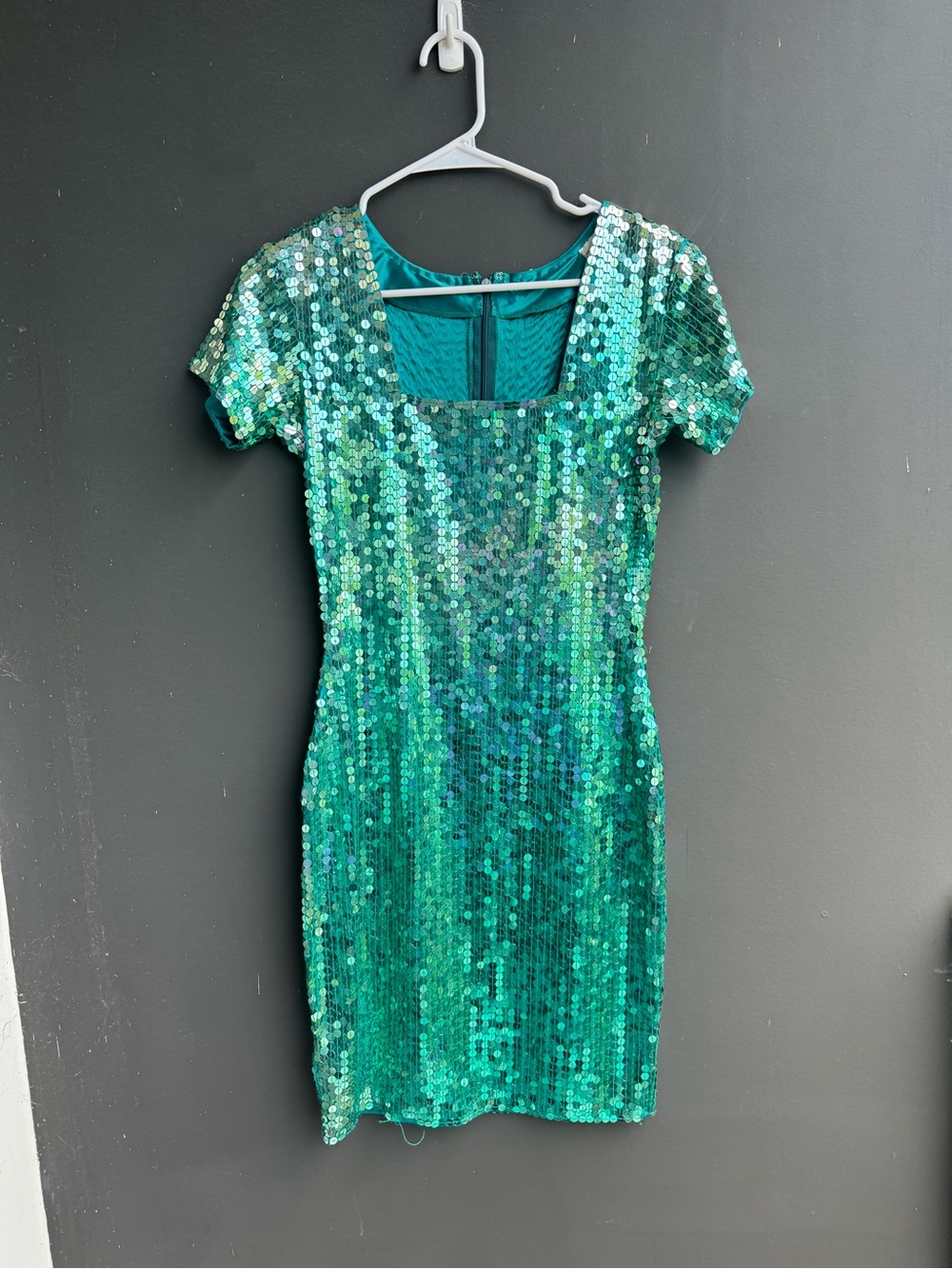 Vintage Niteline Sequin Square-Neck Mini Dress